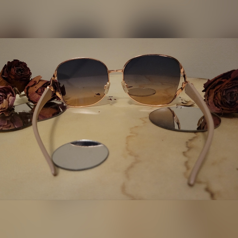 Jessica Simpson J5514 RGDND Butterfly Sunglasses Rose Gold Nude Gradient - Picture 3 of 12